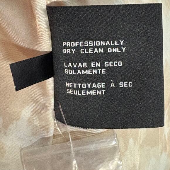 Guess Coat Woman's XS Cream Wool Blend Double Breasted Pea Coat Winter Military - Picture 11 of 13